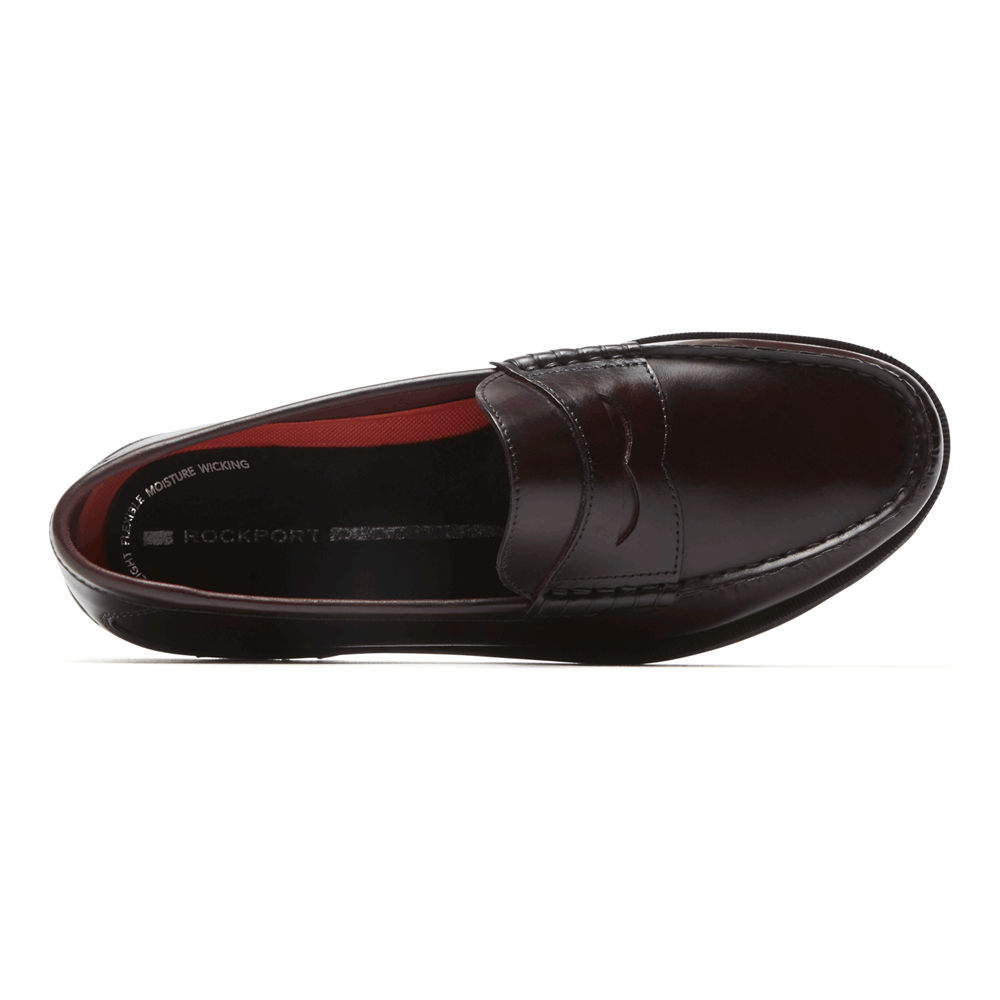 Rockport Loafers For Mens Burgundy - Modern Prep Penny - UG9178053